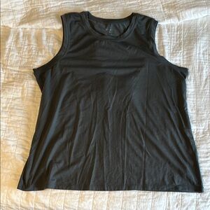 Gray Relaxed Muscle Tee Sleeveless Top